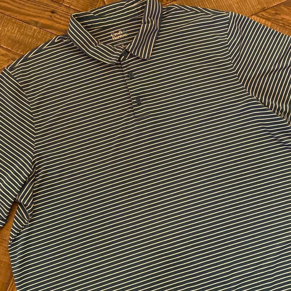 Croft and Barrow Quickdry Mens Golf Polo. Dark Green and White.  Size XL